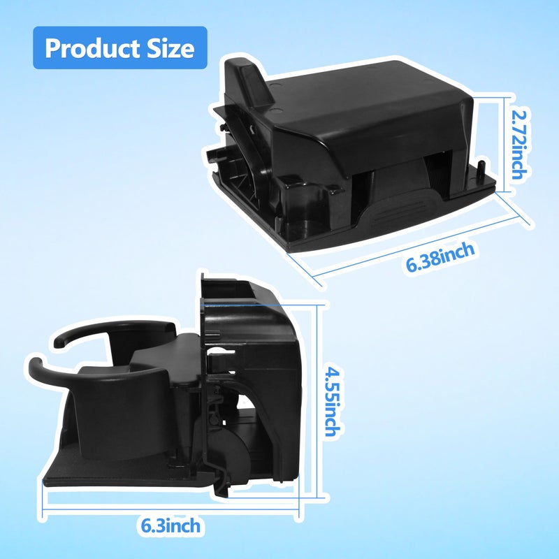 State Warehouse Cup Holder Fits for Pathfinder 2005-2012, Xterra 2005-2015, Frontier 2005-2019 REA Replace for 96965-ZP00A Rear Seat Center Console Box- Black - Image 2